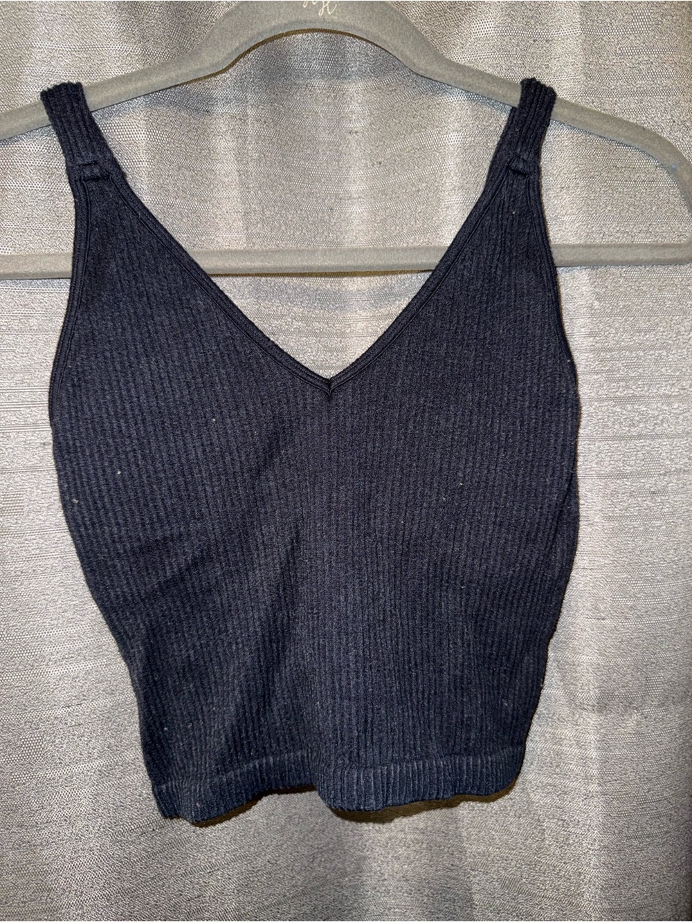 Wishlist Black Ribbed V-Neck Camisole Tank
